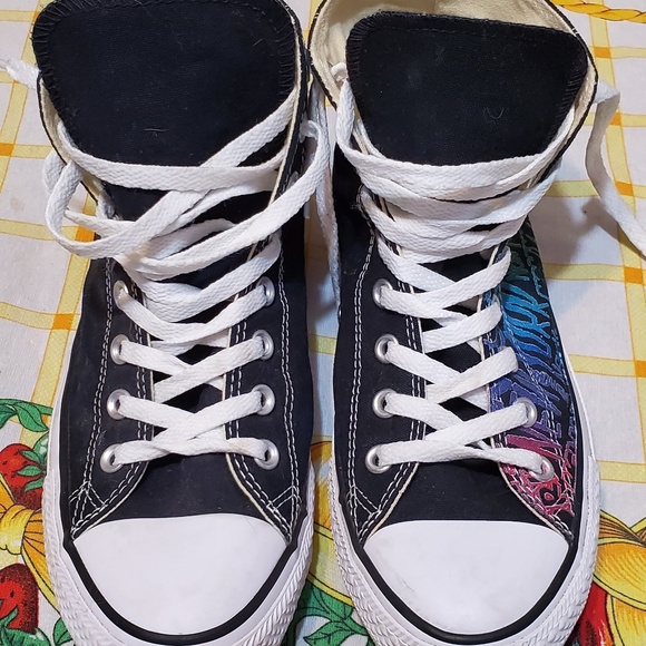 Custom Chuck Taylor All Star Lift Platform Pride By You COMPLETELY CUSTOME MADE Rainbow NYC Converse